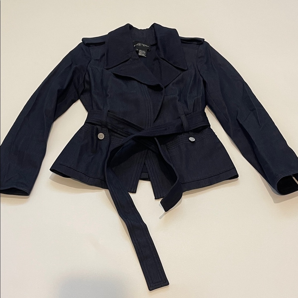 Etcetera Dark Jean Jacket Coat